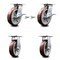 Service Caster 8 Inch Polyurethane Caster Brakes/Swivel Locks and 2 Rigid, 2PK SCC-35S820-PPUB-SLB-BSL-2-R-2 - alternate 4